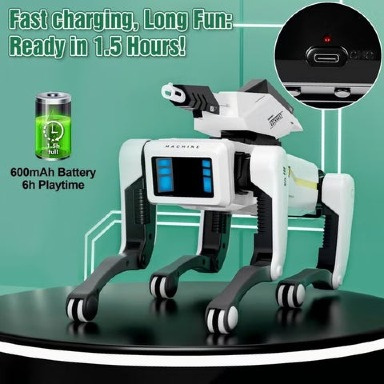 Dingdongwu Interactive Robot Dog with Grasping Claw – Remote Control & Voice Command STEM Robot Toy