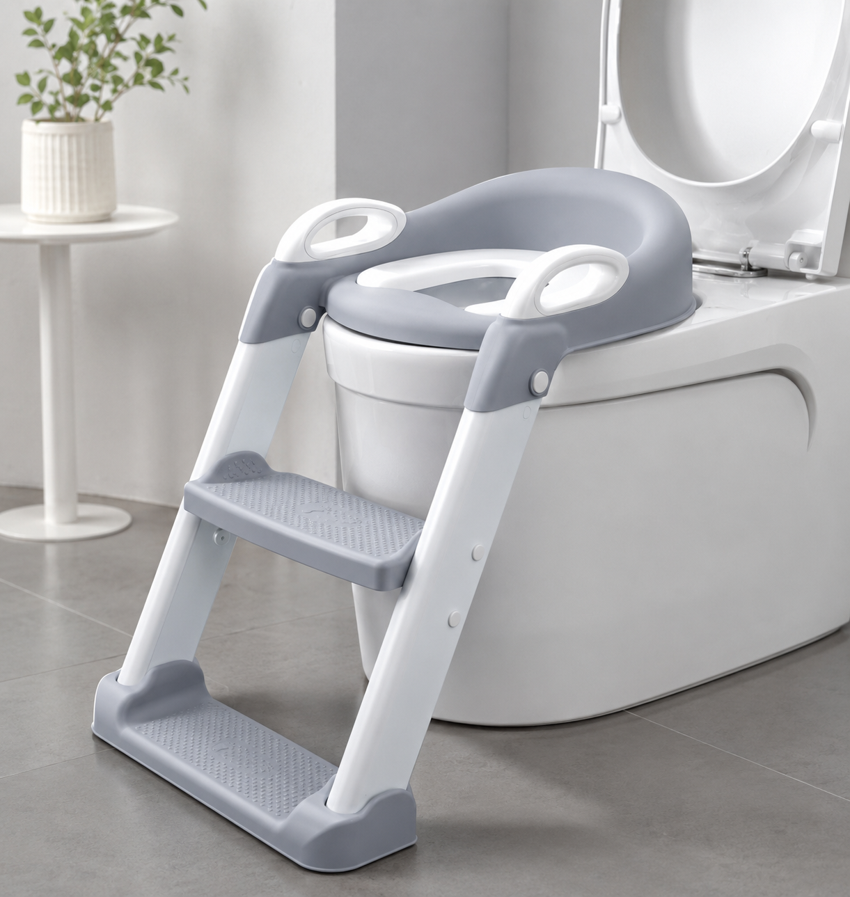 Toddler Toilet Training Ladder Seat | Foldable Potty Training Seat with Step Stool