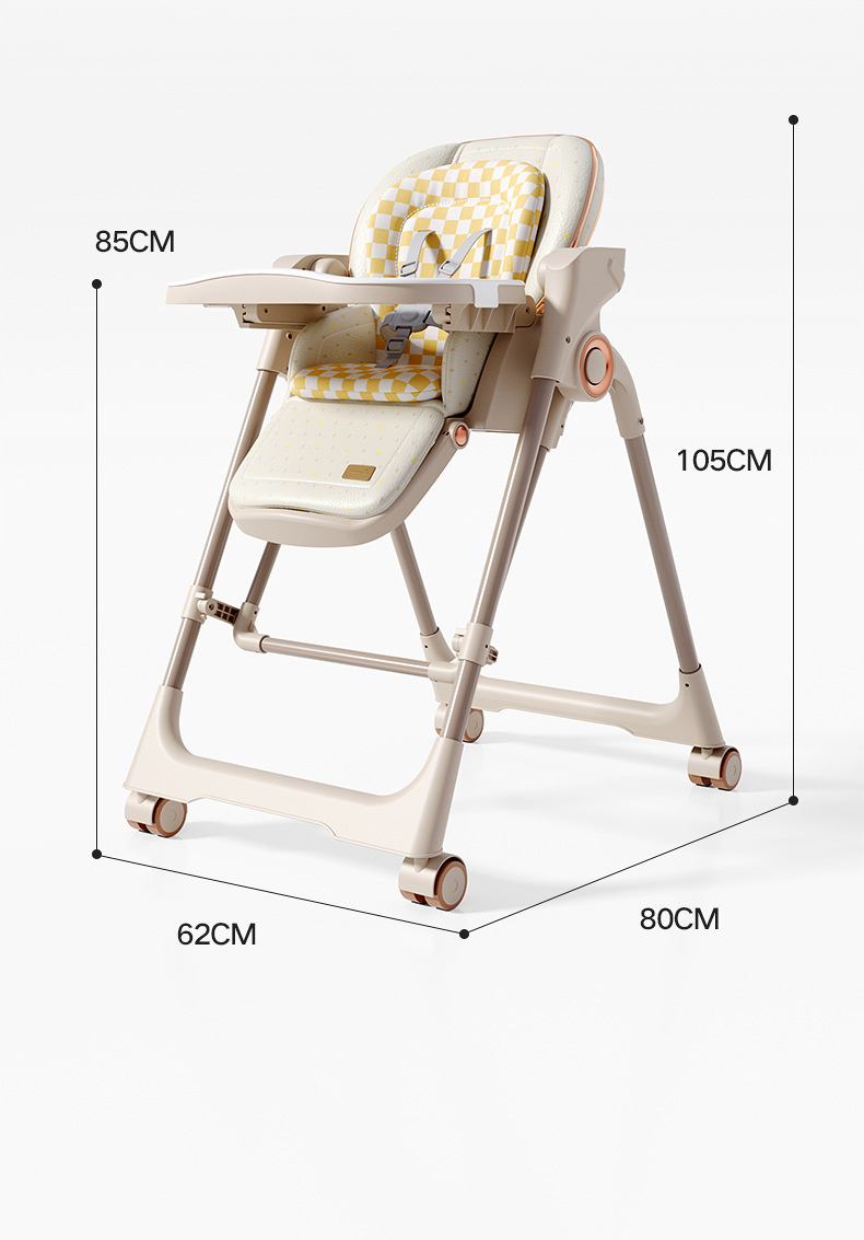 Electric Adjustable Baby High Chair & Auto Swing Cradle – Foldable Multi-Function Feeding Chair