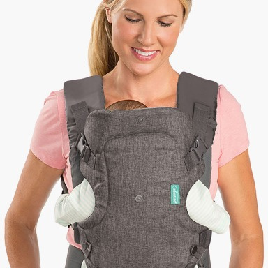 Infantino Flip Advanced 4-in-1 Ergonomic Baby Carrier – Charcoal Grey (3.6–14.5kg)