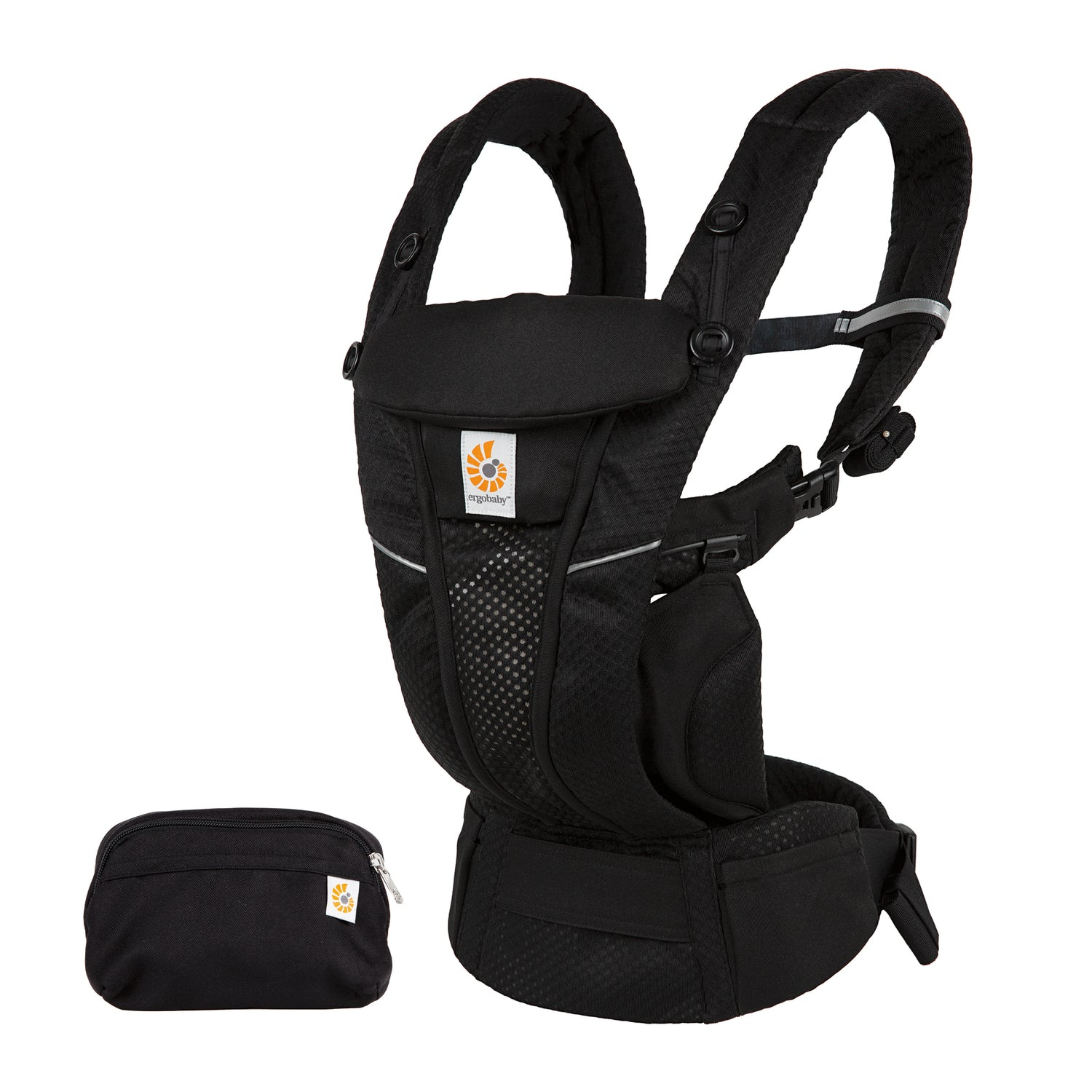 Ergobaby Omni Breeze Baby Carrier – Onyx Black | Ultra-Breathable SoftFlex Mesh All-in-One Carrier