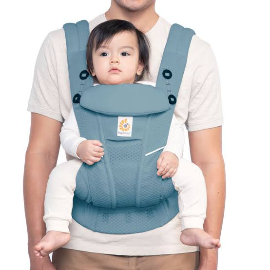 Ergobaby Omni Breeze Breathable Mesh Baby Carrier – Light Blue | Ergonomic Newborn to Toddler Carrier