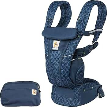 Ergobaby Omni Breeze Baby Carrier – Navy Blue Breathable Mesh 4-Position Carrier