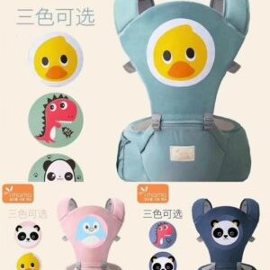 I-Mama Cartoon Hip Seat Baby Carrier – Sky Blue with Duck Design