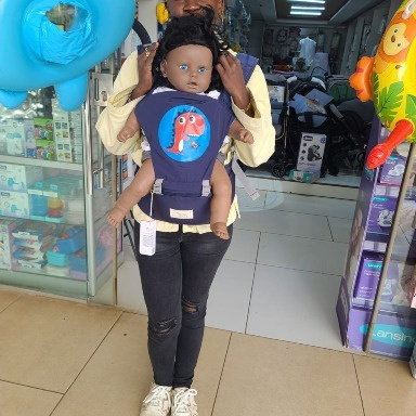 I-Mama Ergonomic Baby Carrier – Dark Blue Dinosaur Cartoon Hip Seat Carrier