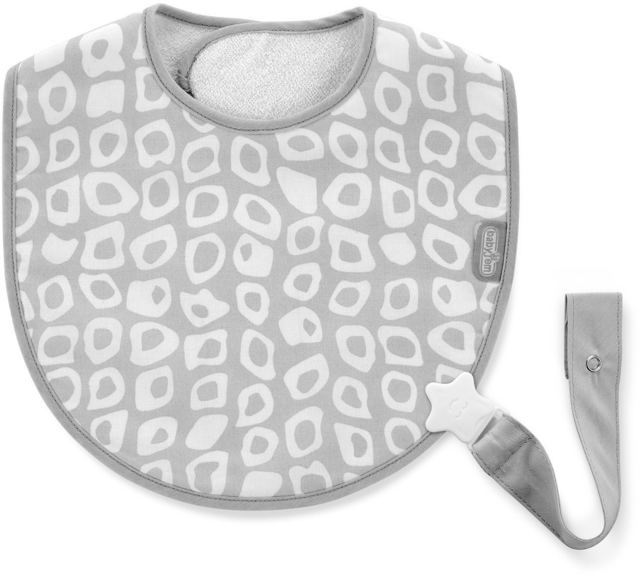 Babyjem Cotton Baby Bib with Attached Pacifier Holder