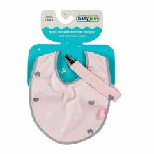 Babyjem Waterproof Baby Bib with Pacifier Holder