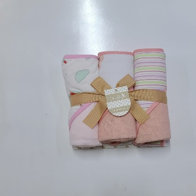 3-Piece Hooded Baby Towel Set – Soft Cotton Bath Towels for Newborns & Toddlers