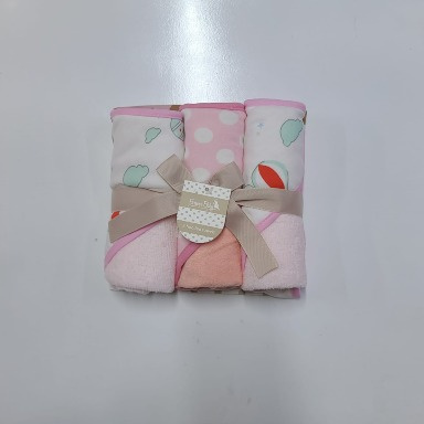 3-Piece Hooded Baby Towel Set – Soft Cotton Bath Towels for Newborns & Toddlers