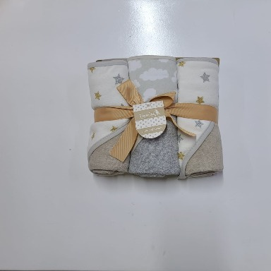 3-Piece Hooded Baby Towel Set – Soft Cotton Bath Towels for Newborns & Toddlers